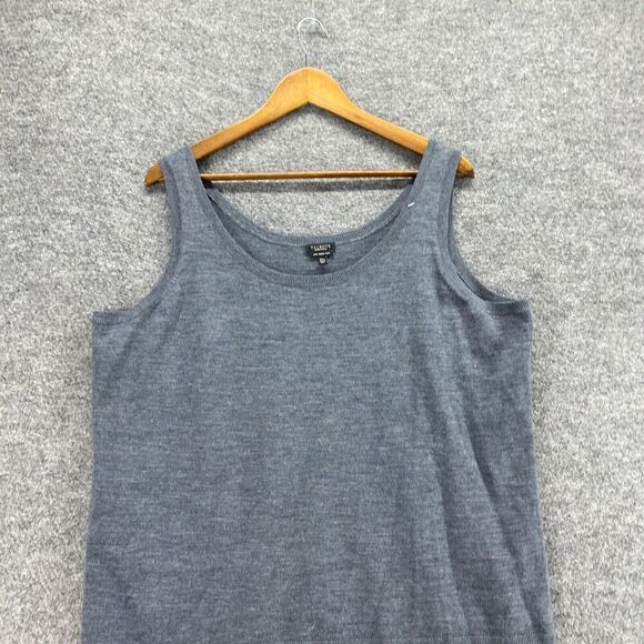 Talbots Vest Women 3X Plus Gray Knit Wool Sleeveless Round Neck Casual Solid - Picture 3 of 9